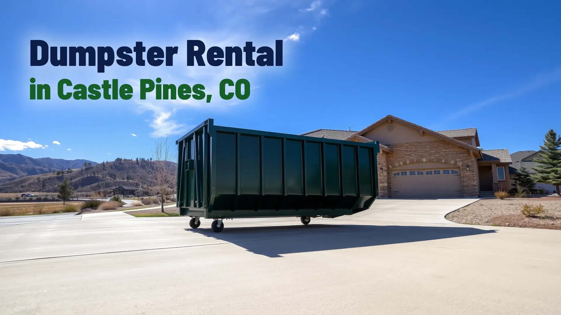 Roll-off dumpster rental in Castle Pines, Colorado