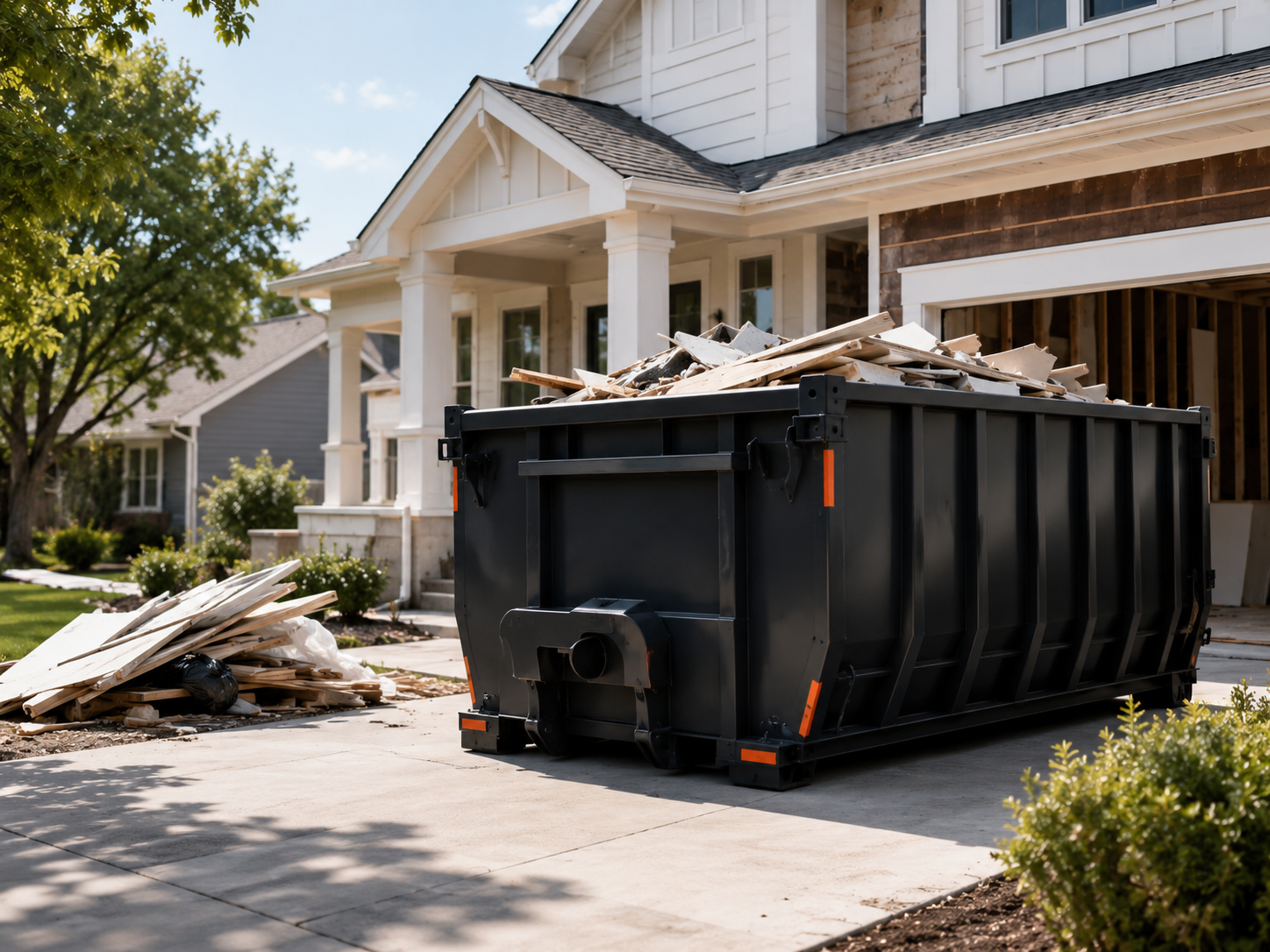 Residential dumpster rental for home cleanout and general project debris removal